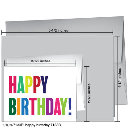 Happy Birthday, Greeting Card (7133B)