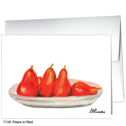 Pears In Red, Greeting Card (7138)