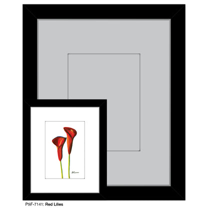 Red Lilies, Print (#7141)