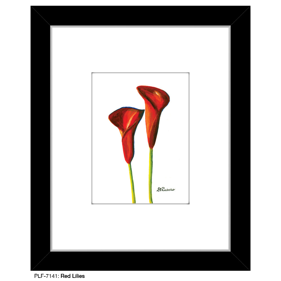 Red Lilies, Print (#7141)