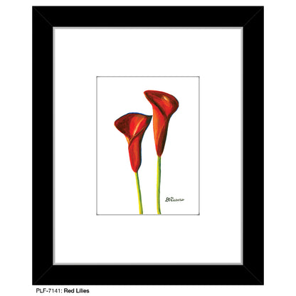 Red Lilies, Print (#7141)