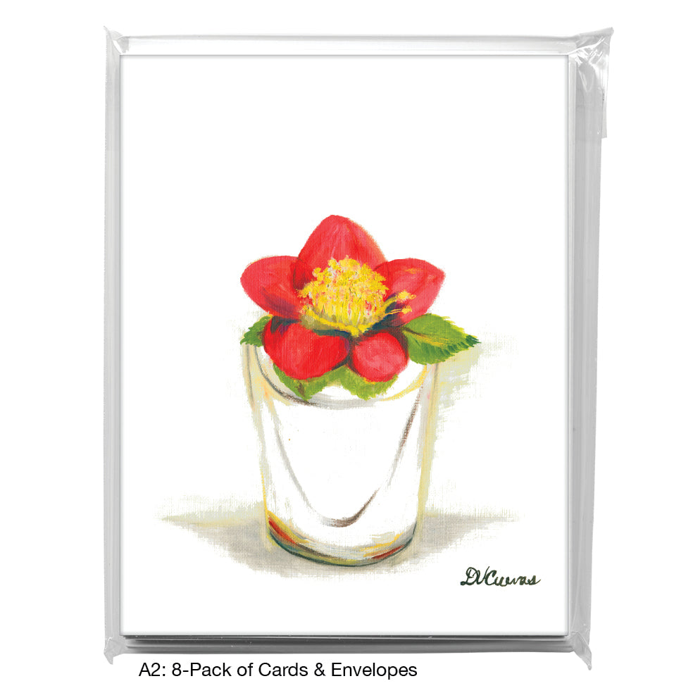 Red Star Shaped Hellebore, Greeting Card (7142)