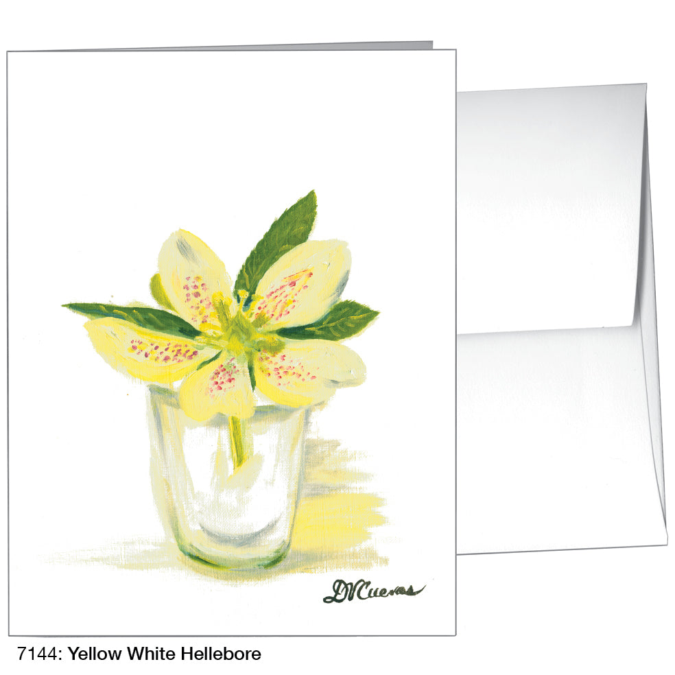 Yellow White Hellebore, Greeting Card (7144)