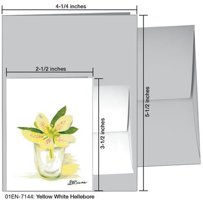 Yellow White Hellebore, Greeting Card (7144)