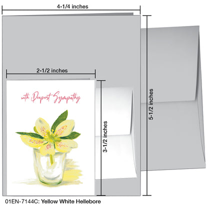 Yellow White Hellebore, Greeting Card (7144C)