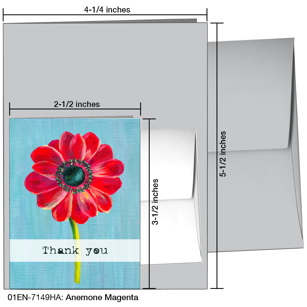 Anemone Magenta, Greeting Card (7149HA)