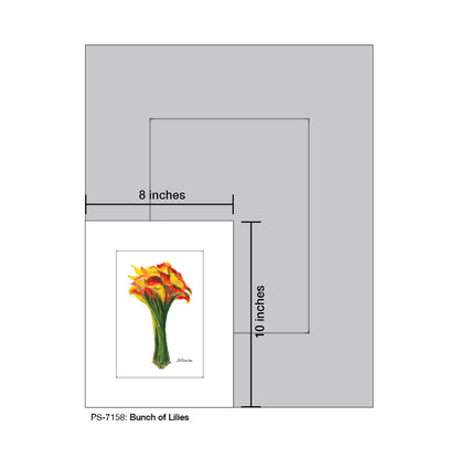 Bunch of Lilies, Print (#7158)