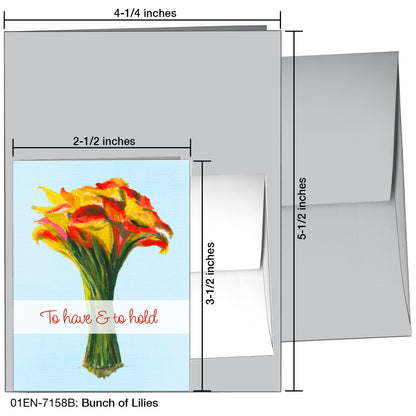 Bunch Of Lilies, Greeting Card (7158B)