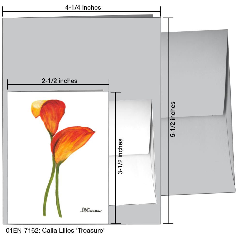 Calla Lilies 'Treasure', Greeting Card (7162)