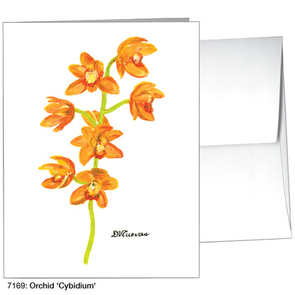 Orchid 'Cybidium', Greeting Card (7169)