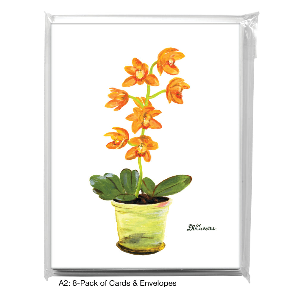 Orchid 'Cybidium', Greeting Card (7169C)