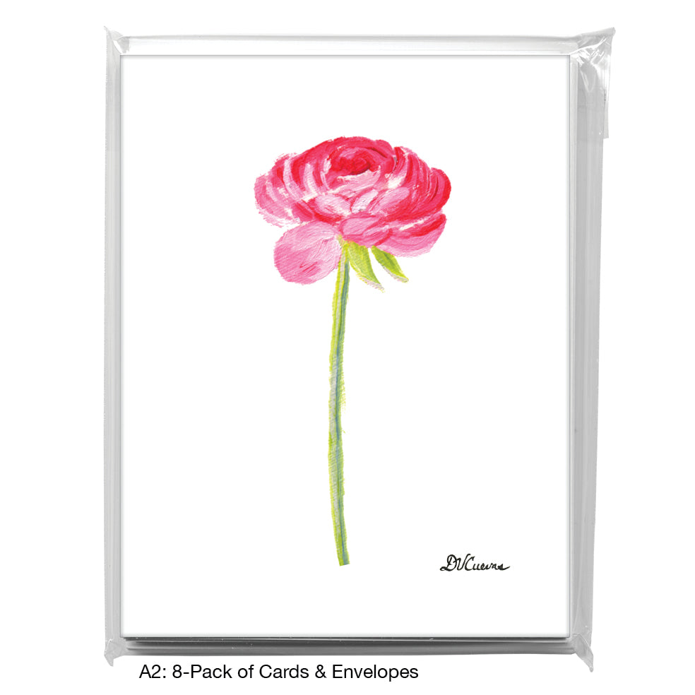 Ranunculus Light Pink, Greeting Card (7175)