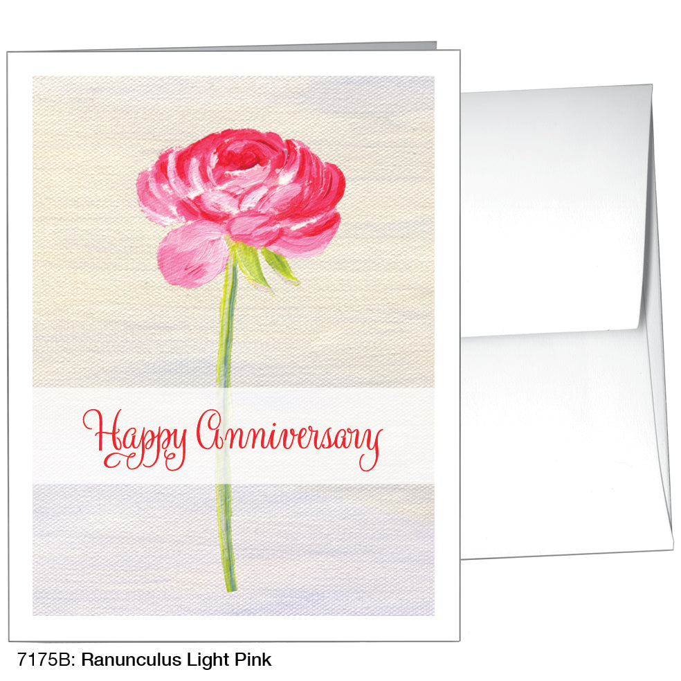 Ranunculus Light Pink, Greeting Card (7175B)