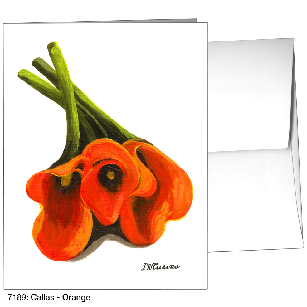 Callas - Orange, Greeting Card (7189)