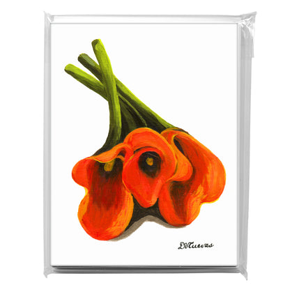 Callas - Orange, Greeting Card (7189)