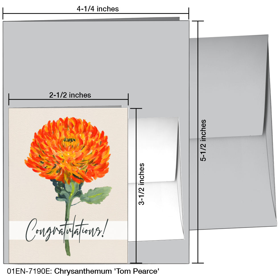 Chrysanthemum 'Tom Pearce', Greeting Card (7190E)