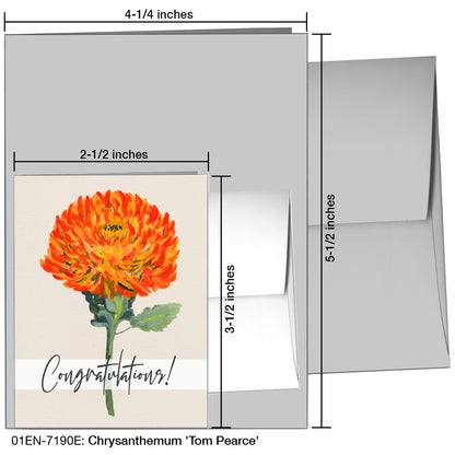 Chrysanthemum 'Tom Pearce', Greeting Card (7190E)