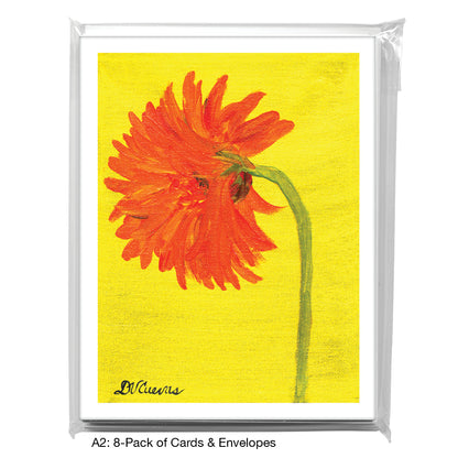 Orange Gerber 1, Greeting Card (7193)