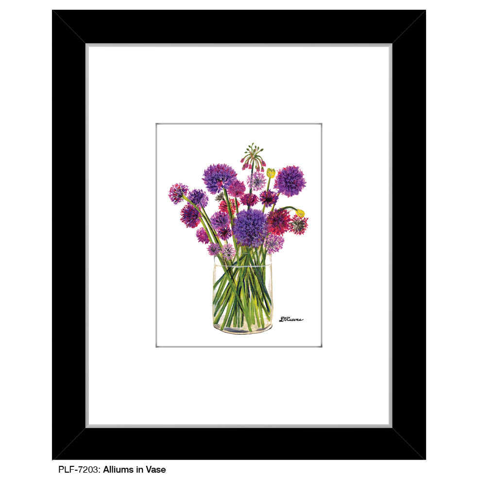 Alliums In Vase, Print (#7203)