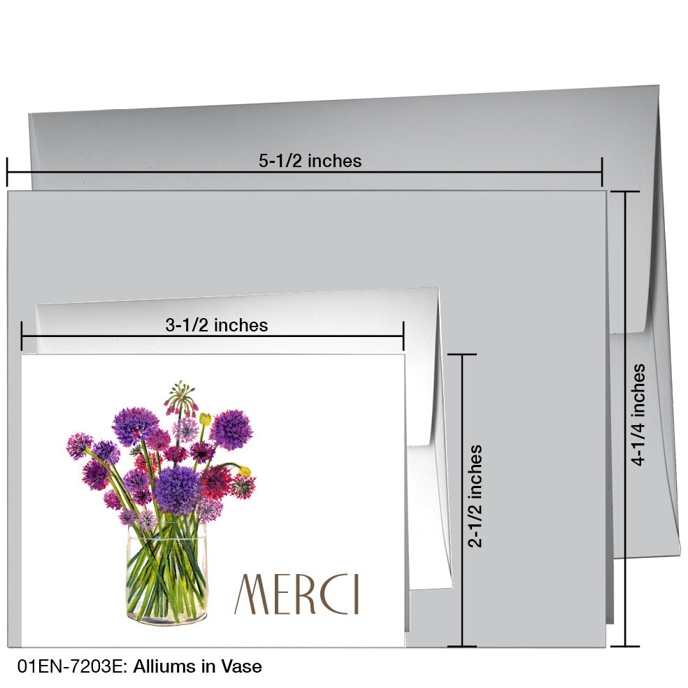 Alliums In Vase, Greeting Card (7203E)