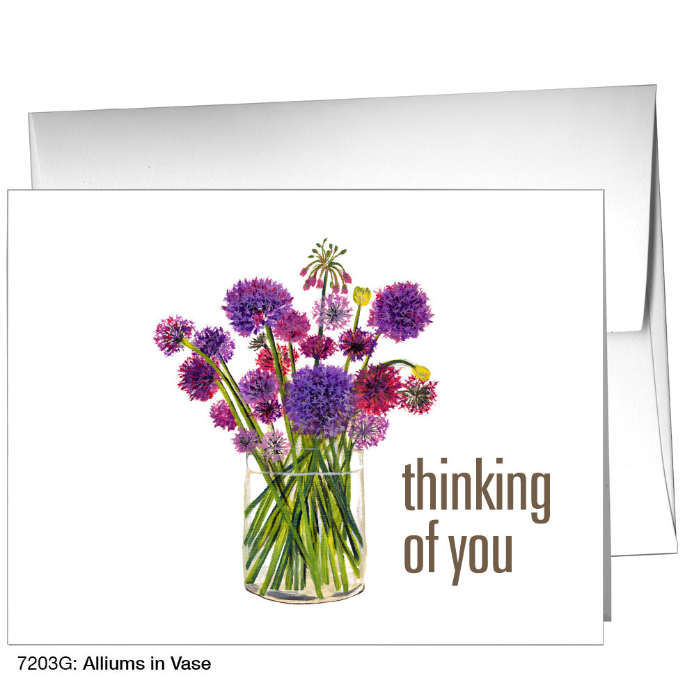 Alliums In Vase, Greeting Card (7203G)