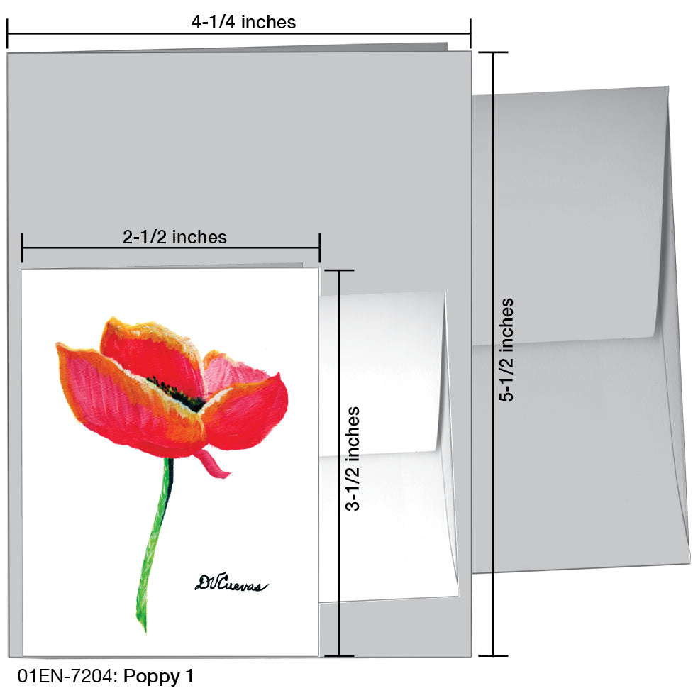 Poppy 01, Greeting Card (7204)