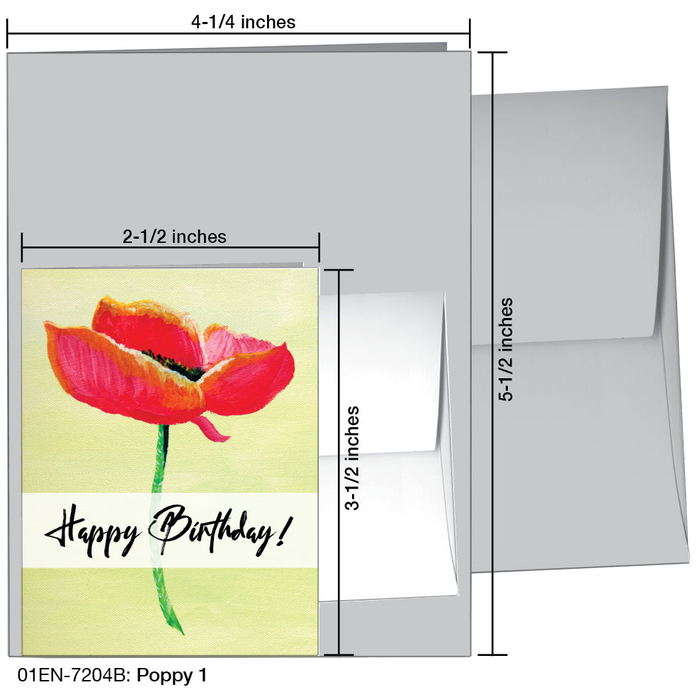 Poppy 01, Greeting Card (7204B)