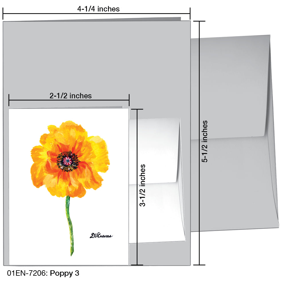 Poppy 03, Greeting Card (7206)