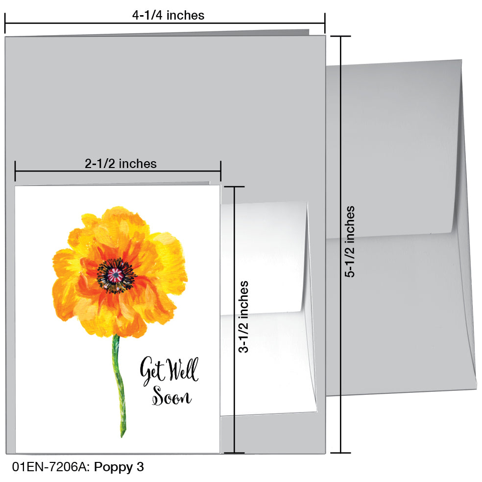 Poppy 03, Greeting Card (7206A)