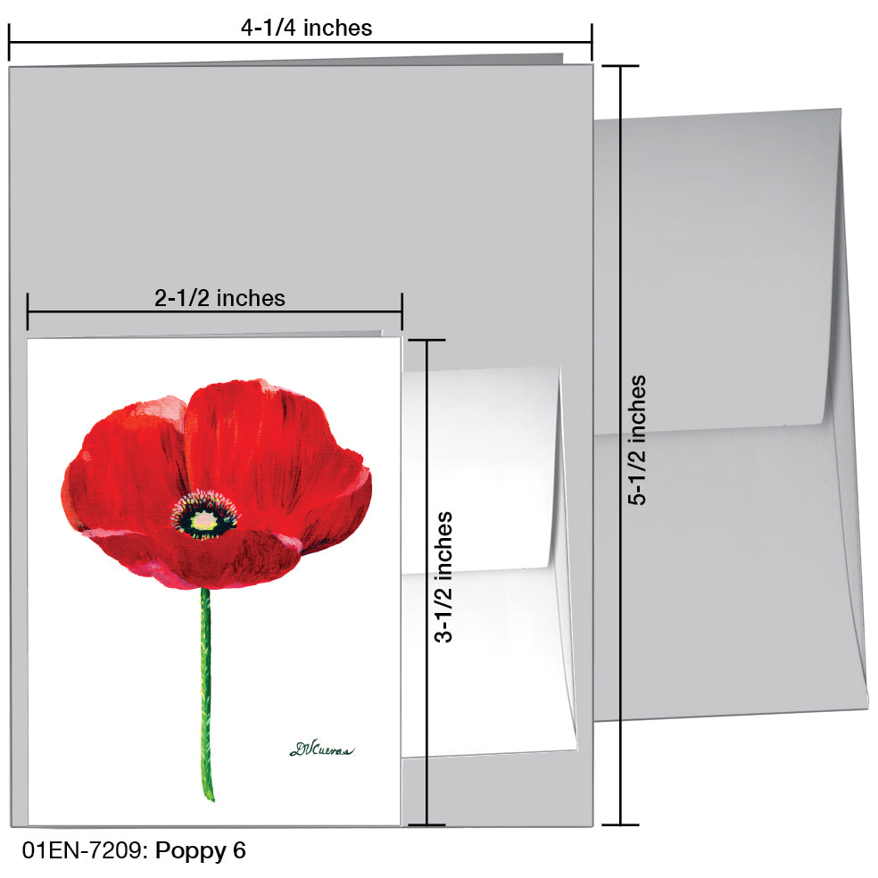 Poppy 06, Greeting Card (7209)