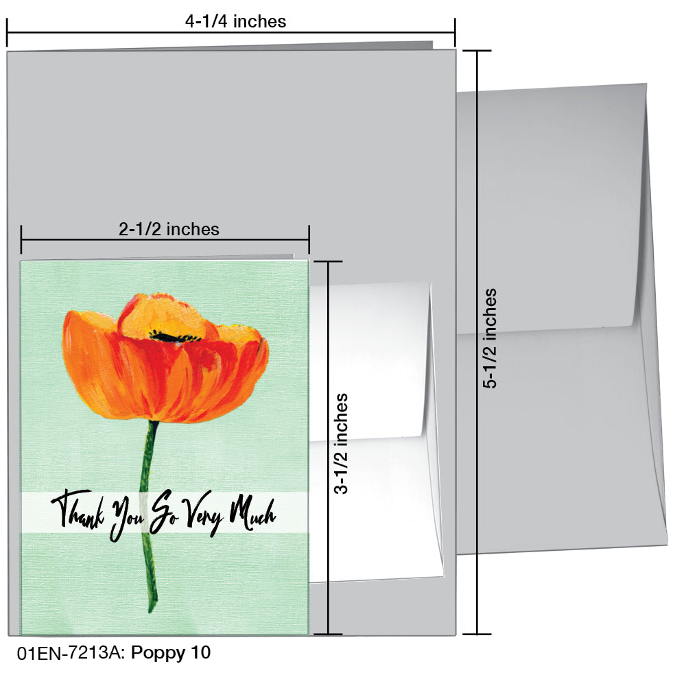 Poppy 10, Greeting Card (7213A)