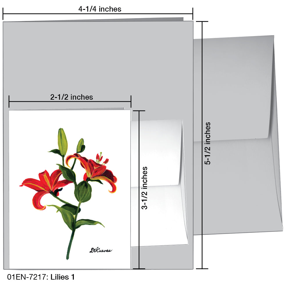 Lilies 1, Greeting Card (7217)