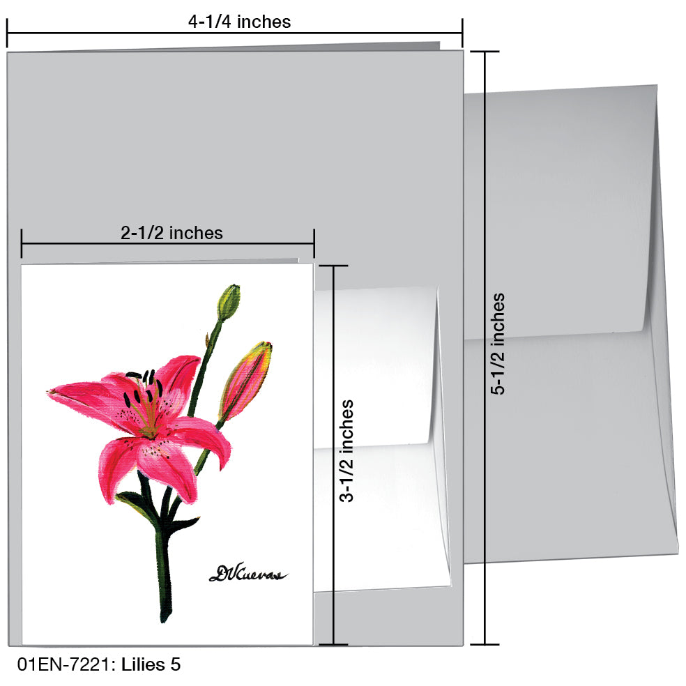 Lilies 5, Greeting Card (7221)