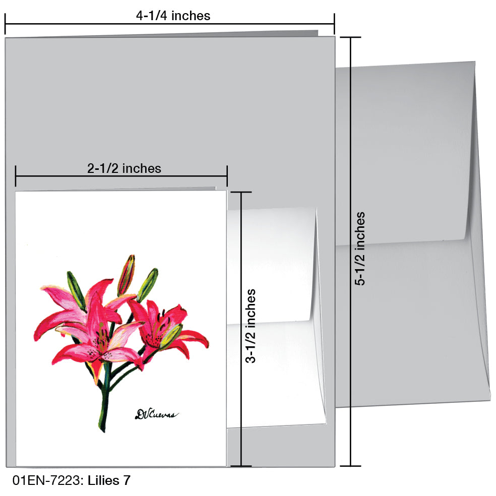 Lilies 7, Greeting Card (7223)