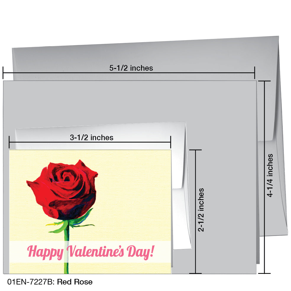 Red Rose, Greeting Card (7227B)