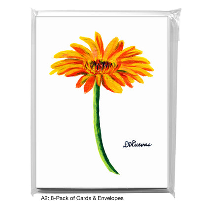 Gerber In Yellow & Orange, Greeting Card (7231)