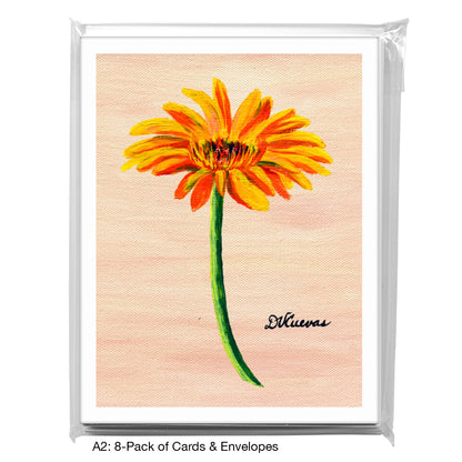 Gerber In Yellow & Orange, Greeting Card (7231F)