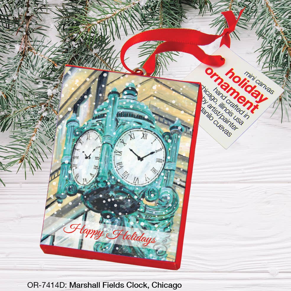 Marshall Fields Clock, Chicago, Ornament (OR-7414D)