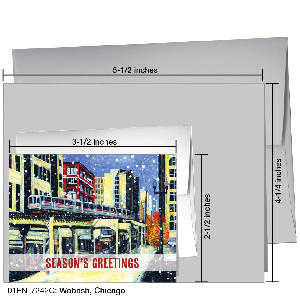 Wabash, Chicago, Greeting Card (7242C)