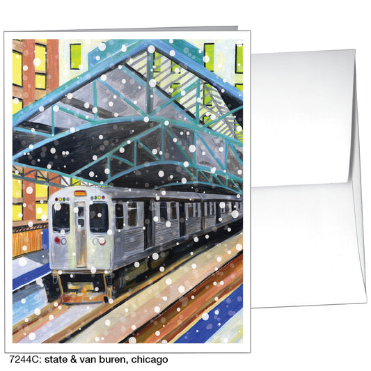 State & Van Buren, Chicago, Greeting Card (7244C)