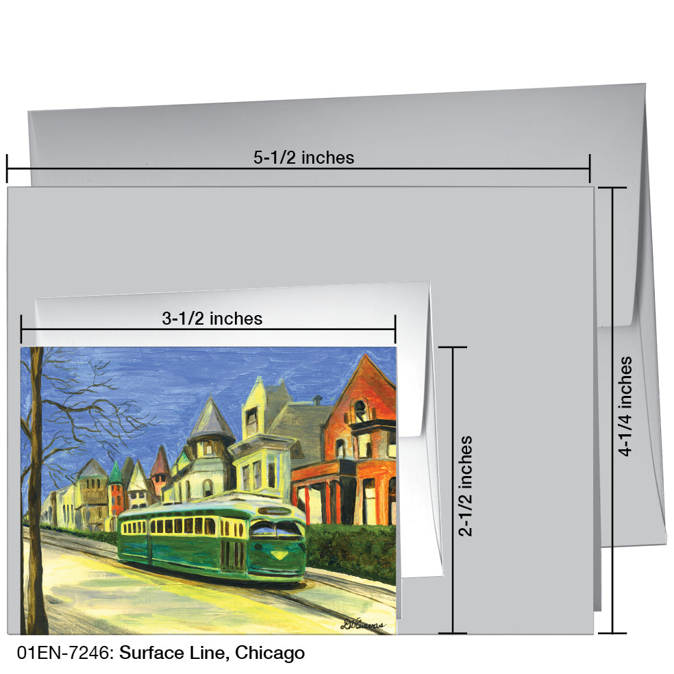 Surface Line, Chicago, Greeting Card (7246)