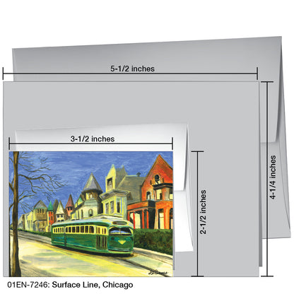 Surface Line, Chicago, Greeting Card (7246)