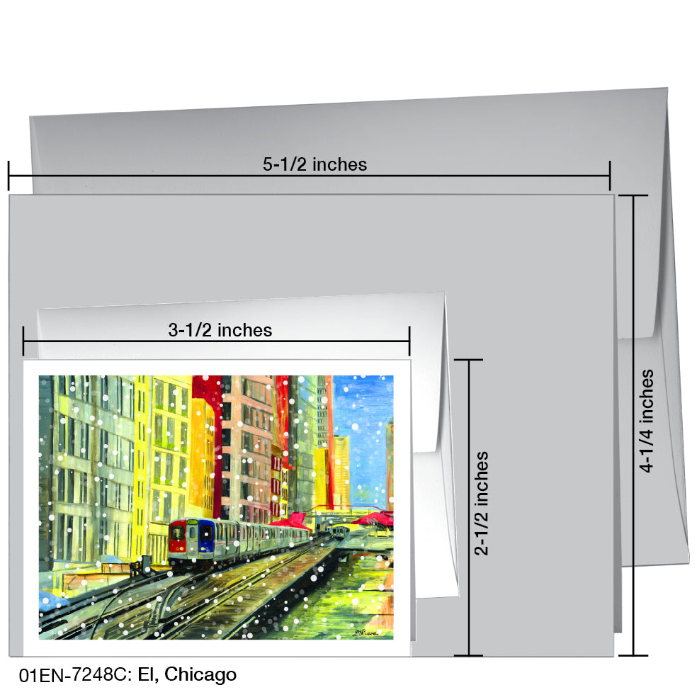 El, Chicago, Greeting Card (7248C)