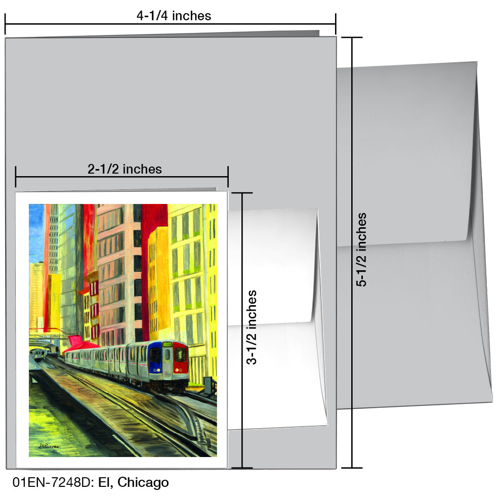 El, Chicago, Greeting Card (7248D)