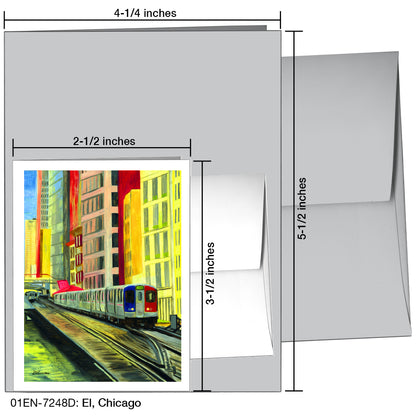 El, Chicago, Greeting Card (7248D)