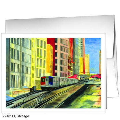 El, Chicago, Greeting Card (7248)