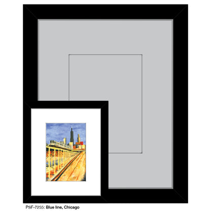 Blue Line, Chicago, Print (#7255)