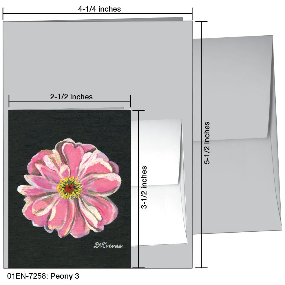 Peony 3, Greeting Card (7258)