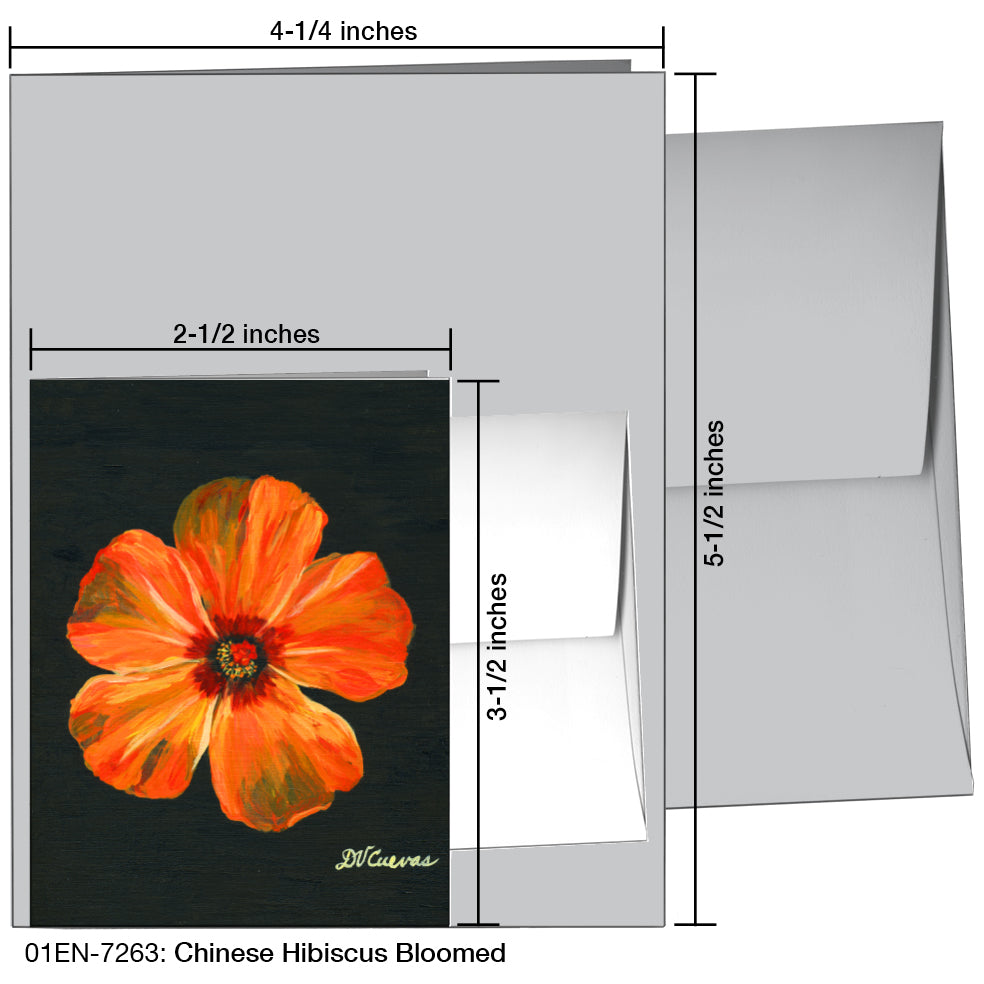 Chinese Hibiscus Bloomed, Greeting Card (7263)