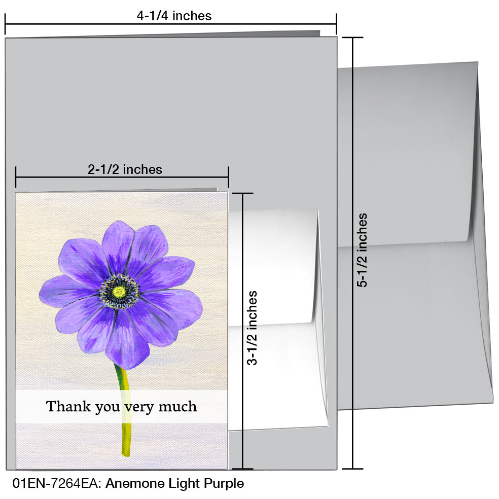 Anemone Light Purple, Greeting Card (7264EA)